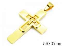 HY Stainless Steel 316L Cross Pendant-HYC09P0126HKZ