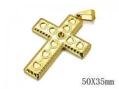 HY Stainless Steel 316L Cross Pendant-HYC70P0423MC