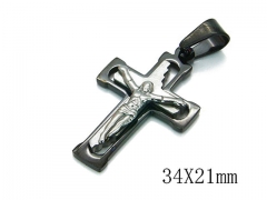 HY Stainless Steel 316L Cross Pendant-HYC09P0439PB