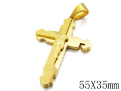 HY Stainless Steel 316L Cross Pendant-HYC09P0665H60