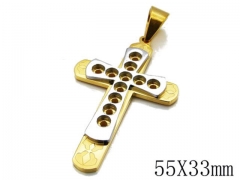 HY Stainless Steel 316L Cross Pendant-HYC09P0672H50