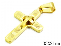 HY Stainless Steel 316L Cross Pendant-HYC09P0167HZZ