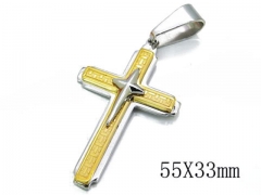 HY Stainless Steel 316L Cross Pendant-HYC08P0090N0