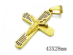 HY Stainless Steel 316L Cross Pendant-HYC09P0445HUU