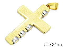 HY Stainless Steel 316L Cross Pendant-HYC09P0134HKZ