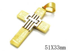 HY Stainless Steel 316L Cross Pendant-HYC09P0468HJY