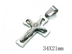 HY Stainless Steel 316L Cross Pendant-HYC09P0436OQ