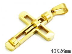 HY Stainless Steel 316L Cross Pendant-HYC09P0170HHZ