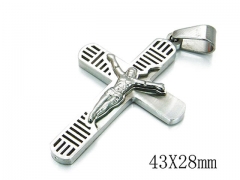 HY Stainless Steel 316L Cross Pendant-HYC09P0444PR