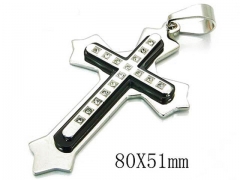 HY Stainless Steel 316L Cross Pendant-HYC08P0658HJD