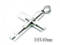 HY Stainless Steel 316L Cross Pendant-HYC09P0591HIR