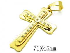 HY Stainless Steel 316L Cross Pendant-HYC08P0661HJY