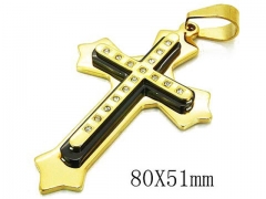 HY Stainless Steel 316L Cross Pendant-HYC08P0659HKQ