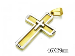 HY Stainless Steel 316L Cross Pendant-HYC09P0465HDD