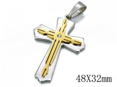 HY Stainless Steel 316L Cross Pendant-HYC08P0092N0