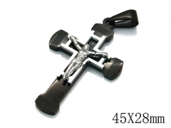 HY Stainless Steel 316L Cross Pendant-HYC09P0513HHR