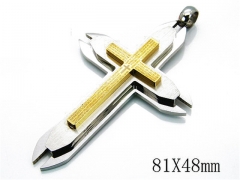 HY Stainless Steel 316L Cross Pendant-HYC79P0198HPC