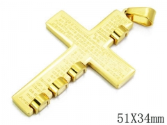 HY Stainless Steel 316L Cross Pendant-HYC09P0135HKZ