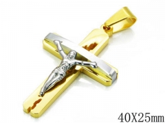 HY Stainless Steel 316L Cross Pendant-HYC09P0242HIZ