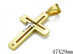 HY Stainless Steel 316L Cross Pendant-HYC09P0230HIZ