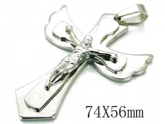 HY Stainless Steel 316L Cross Pendant-HYC08P0694OC