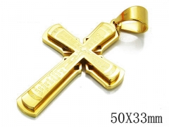 HY Stainless Steel 316L Cross Pendant-HYC09P0484HJC