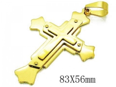 HY Stainless Steel 316L Cross Pendant-HYC08P0646HJT