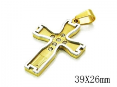 HY Stainless Steel 316L Cross Pendant-HYC09P0569HEE