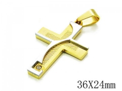 HY Stainless Steel 316L Cross Pendant-HYC09P0565HEE