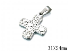 HY Stainless Steel 316L Cross Pendant-HYC70P0405KE