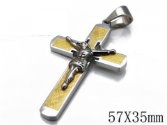 HY Stainless Steel 316L Cross Pendant-HYC09P0676H60