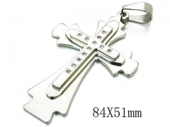 HY Stainless Steel 316L Cross Pendant-HYC08P0656HHG