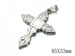 HY Stainless Steel 316L Cross Pendant-HYC70P0420KE