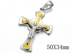 HY Stainless Steel 316L Cross Pendant-HYC08P0099N0