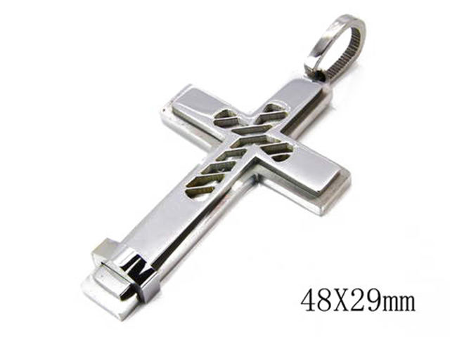 HY Stainless Steel 316L Cross Pendant-HYC09P0621H30