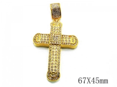 HY Stainless Steel 316L Cross Pendant-HYC15P0021J35