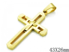 HY Stainless Steel 316L Cross Pendant-HYC09P0240HIZ