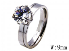 HY Stainless Steel 316L Small CZ Rings-HYC05R0799N5