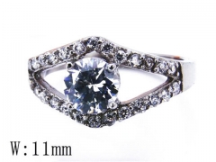 HY Stainless Steel 316L Small CZ Rings-HYC05R0647I00