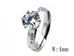 HY Stainless Steel 316L Small CZ Rings-HYC05R0790P0