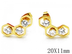 HY Wholesale 316L Stainless Steel Earrings-HYC68E0009O0