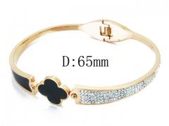 HY Wholesale Stainless Steel 316L Bangle(Crystal)-HY80B1024HML