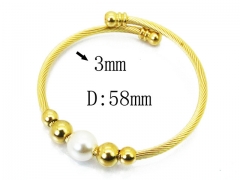 HY Stainless Steel 316L Bangle (Steel Wire)-HY38B0535HMX