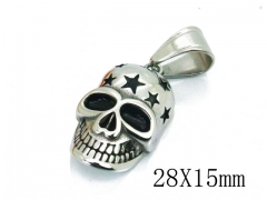 HY Stainless Steel 316L Pendants (Skull Style)-HY15P0246OL