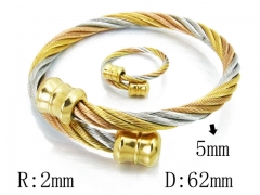 HY Stainless Steel 316L Bangle (Steel Wire)-HY38S0239HOS