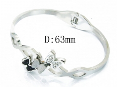 HY Wholesale Stainless Steel 316L Bangle(Crystal)-HY80B0998HJL