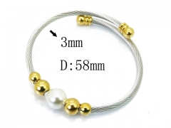 HY Stainless Steel 316L Bangle (Steel Wire)-HY38B0533HLR