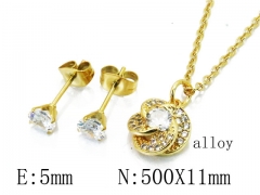 HY Wholesale 316L Stainless Steel CZ jewelry Set-HY54S0549OB