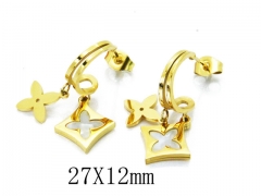 HY Wholesale 316L Stainless Steel Drops Earrings-HY32E0031P5