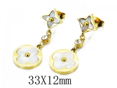 HY Wholesale 316L Stainless Steel Drops Earrings-HY32E0030PL